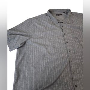Synergy Men's Charcoal Gray Pinstripe Shirt 5XL